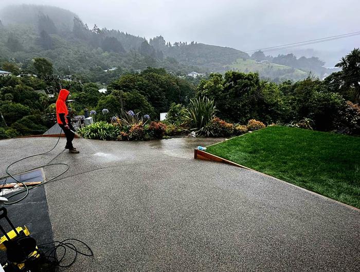 Exposed Aggregate Driveway, Kaikorai