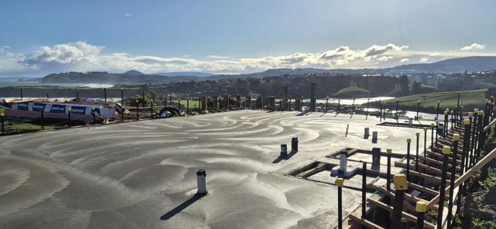 House Foundation Slab, Otago coast